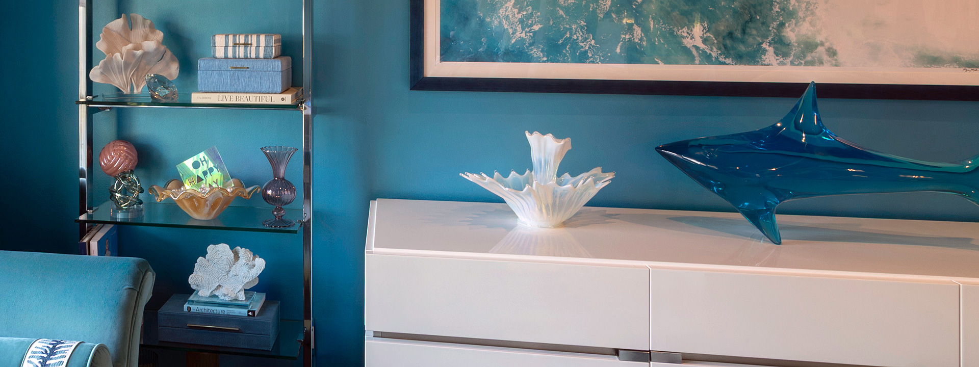 Mommy Shark Tank: a New Jersey home design studio drenched in color behind glass doors